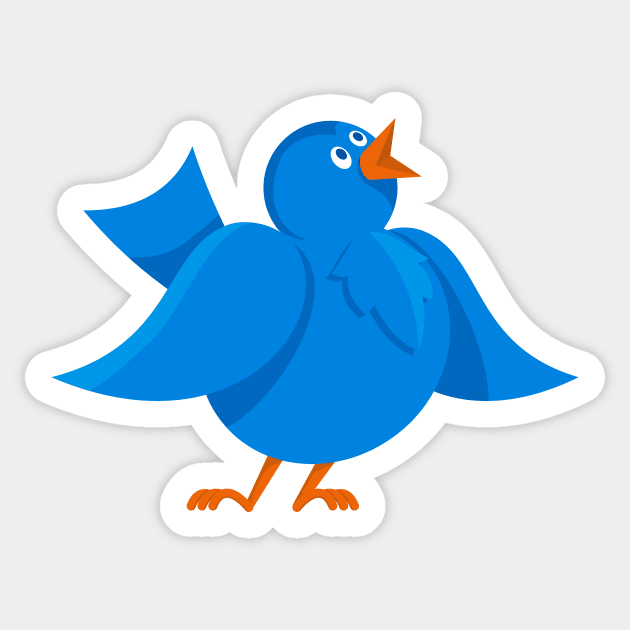 Blue Bird Communication Sticker by sifis